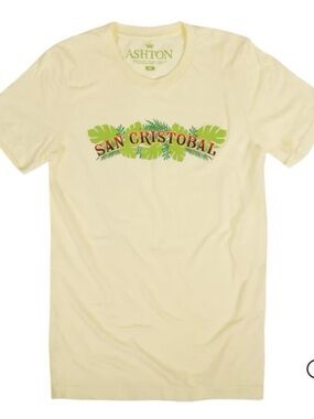 Ashton Cigar San Cristobal Ohana T Shirt Light Yellow Men's L Large Brand New